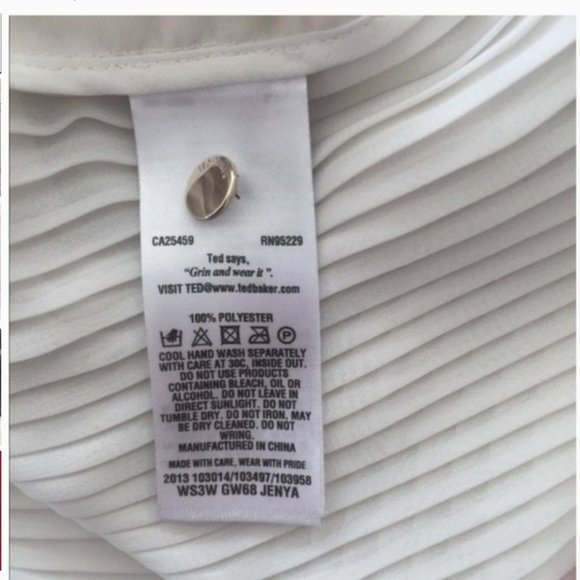 Ted Baker Jenya white black Blouse top 2 nwot - Picture 7 of 7